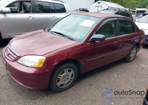 2002 Honda Civic Lx из США, поврежденный, VIN 1HGES16562L075135